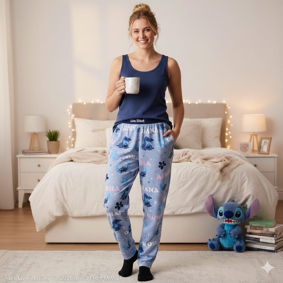 Disney Lilo & Stitch Women's Pajamas - Blue - Picture 2 of 6